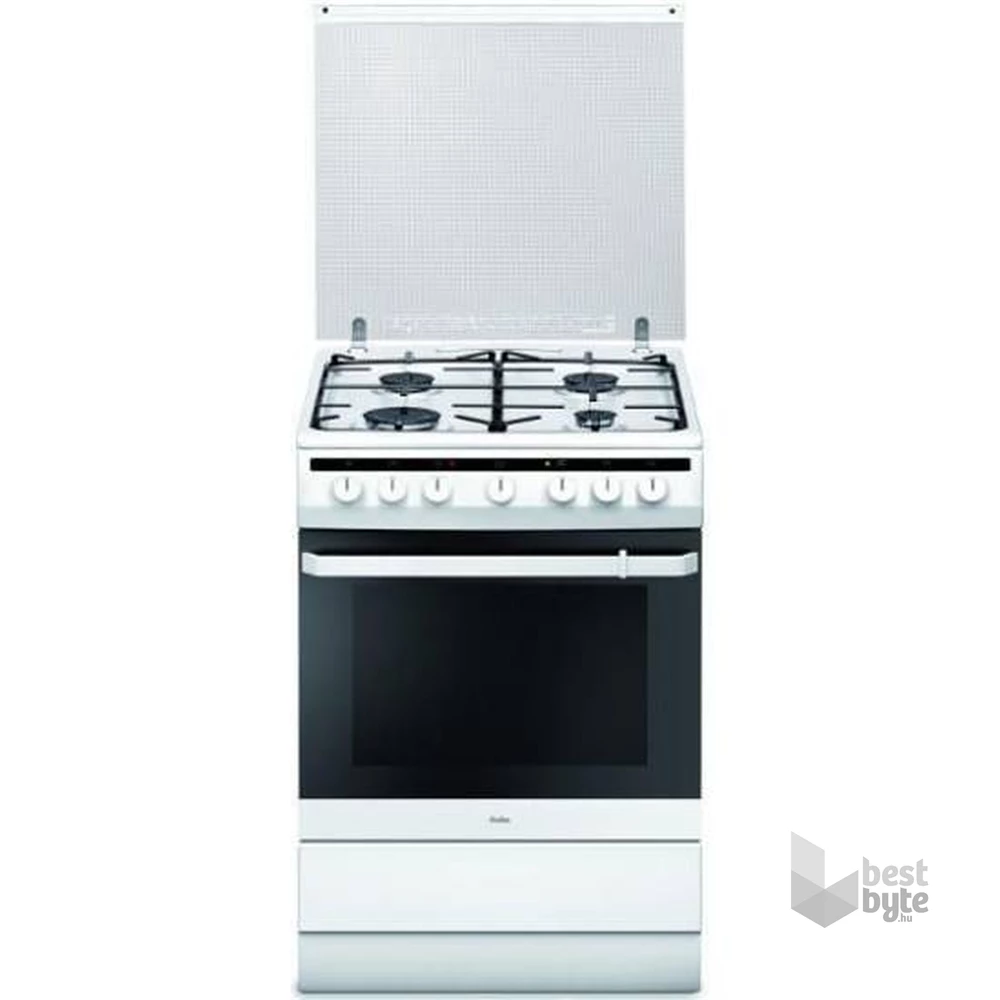 Amica 55700 fehér, szabadonálló, gáz, kombinált, főzőzóna: 4, sütő:62L, grill, tűzhely