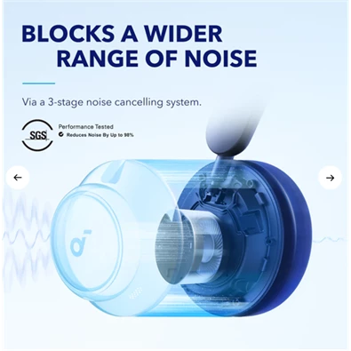 Anker A3040G31 Soundcore Q45 aktív zajszűrős kék vezeték nélküli fejhallgató