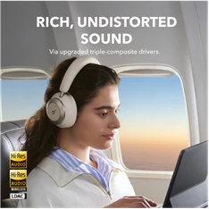 Anker A3062G21 Soundcore Space One Pro aktív zajszűrős krémfehér vezeték nélküli fejhallgató