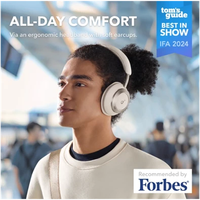 Anker A3062G21 Soundcore Space One Pro aktív zajszűrős krémfehér vezeték nélküli fejhallgató