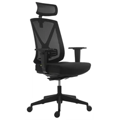 Antares Miro standard 2D fekete/mesh fejtámlás irodai forgószék