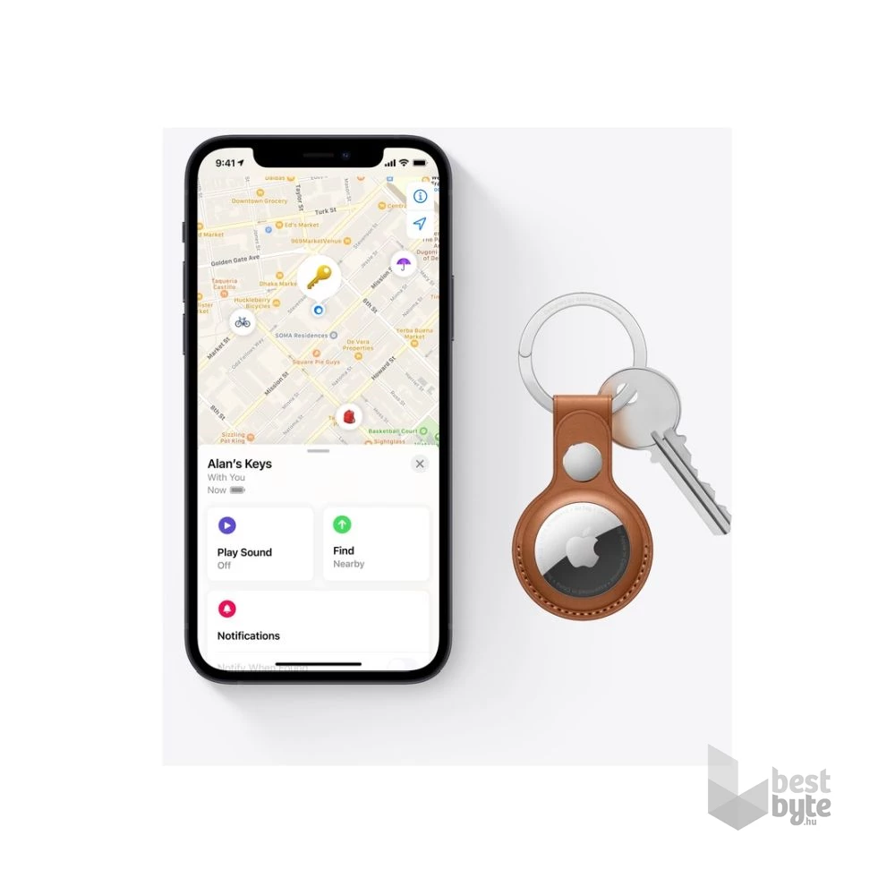 Apple AirTag nyomkövető biléta