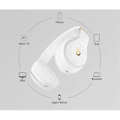 Apple Beats Studio3 Over-ear fehér vezeték nélküli Bluetooth fejhallgató