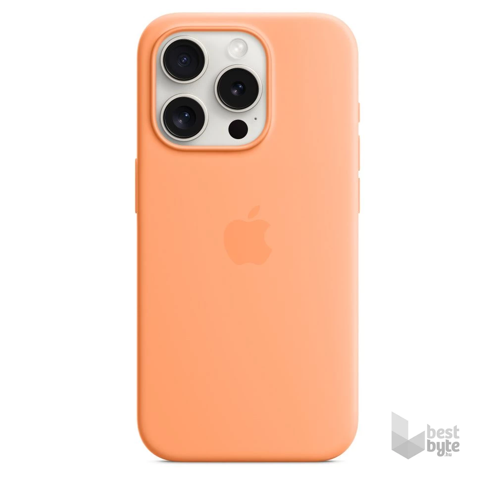 Apple MT1H3ZM/A iPhone 15 Pro Silicone Case Orange Sorbet szilikon MagSafe hátlap