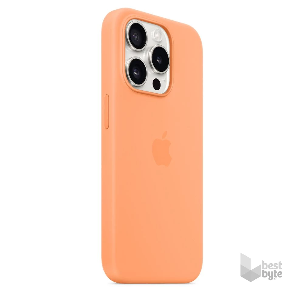 Apple MT1H3ZM/A iPhone 15 Pro Silicone Case Orange Sorbet szilikon MagSafe hátlap