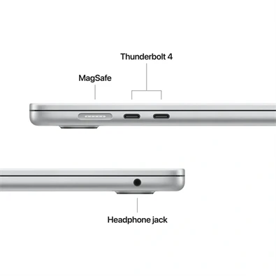 Apple MacBook Air 15"/M5 chip 10 magos CPU és GPU/24GB/1TB SSD/ezüst laptop