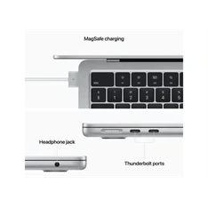 Apple MacBook Air 2022 laptop (13,6"/M2 chip/10 magos GPU/8GB RAM/512GB SSD/Cseh/Felújított,batteryCARE+) - ezüst
