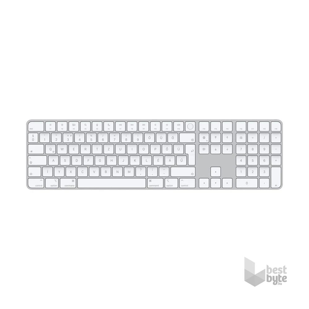 Apple Magic Keyboard (2021) Touch ID vezeték nélküli billentyűzet magyar kiosztással (numerikus)