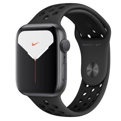 Apple Watch Nike S5 44mm GPS-es asztroszürke alumíniumtok, antracitszürke/fekete Nike sportszíjas okosóra