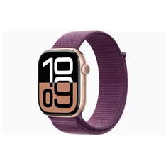 Apple Watch S10 Cellular (46mm) rozéarany alumínium tok, szilva sportszíj okosóra