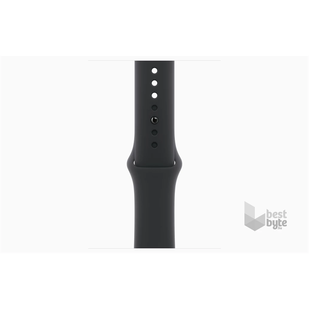 Apple Watch S10 GPS (46mm) kozmoszfekete alumínium tok, fekete sportszíj (M/L) okosóra