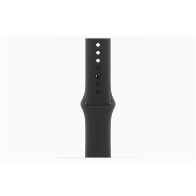 Apple Watch S10 GPS (46mm) kozmoszfekete alumínium tok, fekete sportszíj (M/L) okosóra