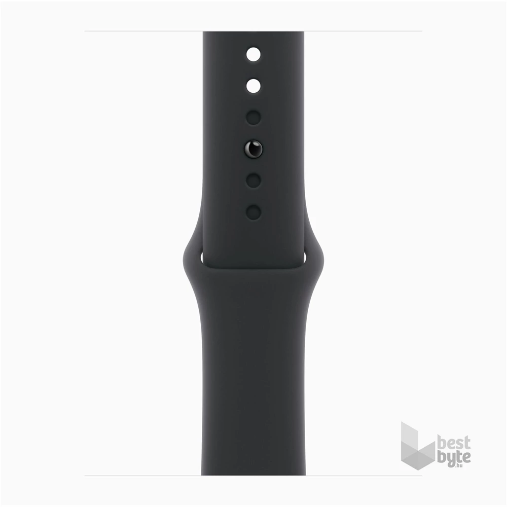 Apple Watch S11 GPS-es (42mm) kozmoszfekete alumínium tok, fekete S/M sportszíjas okosóra