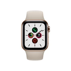 Apple Watch S5 40mm GPS + Cellular arany rozsdamentes acél tok, kavicsszürke sportszíjas okosóra