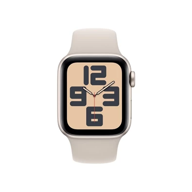 Apple Watch SE2 v2 Cellular (40mm) csillagfény alumínium tok , csillagfény sport szíj (M/L) okosóra