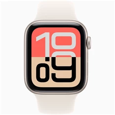Apple Watch SE3 Cellular (44mm) csillagfény alumínium tok, csillagfény M/L sportszíjas okosóra
