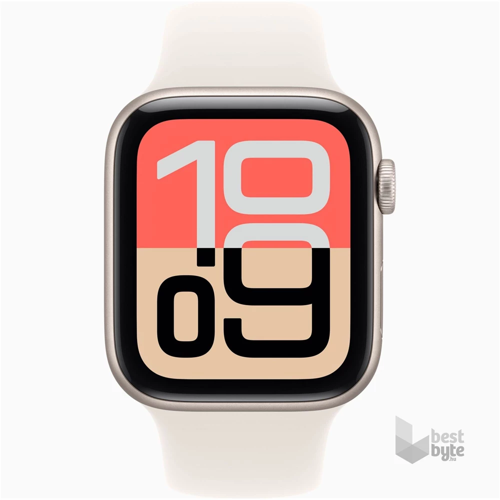 Apple Watch SE3 Cellular (44mm) csillagfény alumínium tok, csillagfény S/M sportszíjas okosóra