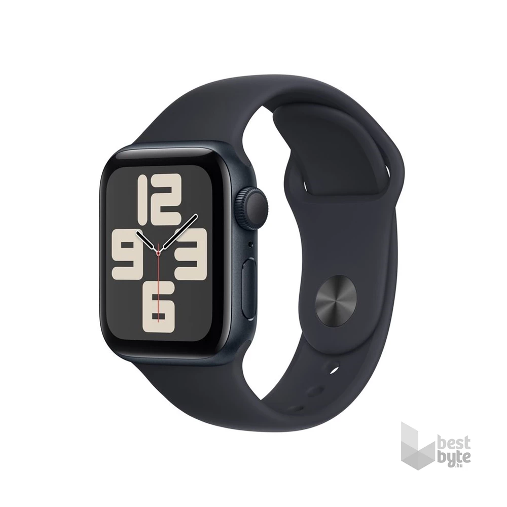 Apple Watch SE2 v2 GPS (40mm) éjfekete alumínium tok , éjfekete sport szíj (M/L) okosóra