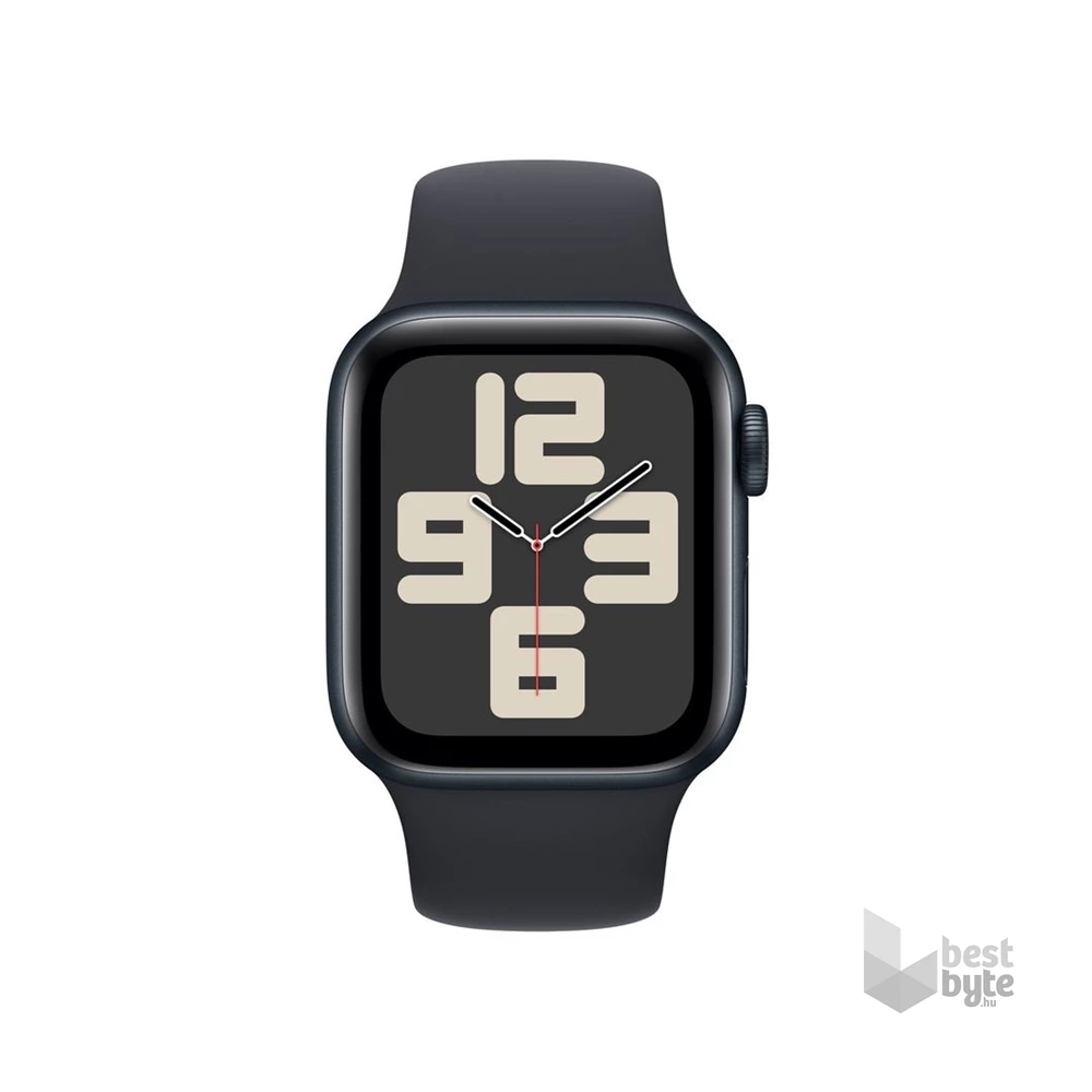 Apple Watch SE2 v2 GPS (40mm) éjfekete alumínium tok , éjfekete sport szíj (M/L) okosóra