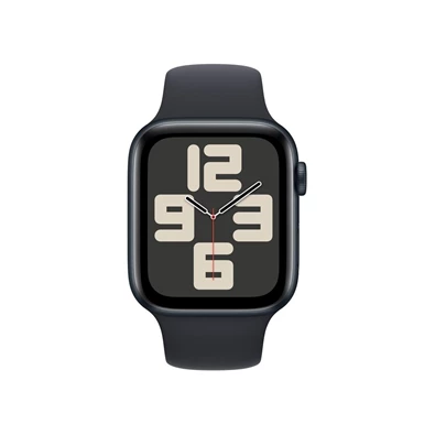 Apple Watch SE2 v2 GPS (44mm) éjfekete alumínium tok , éjfekete sport szíj (S/M) okosóra