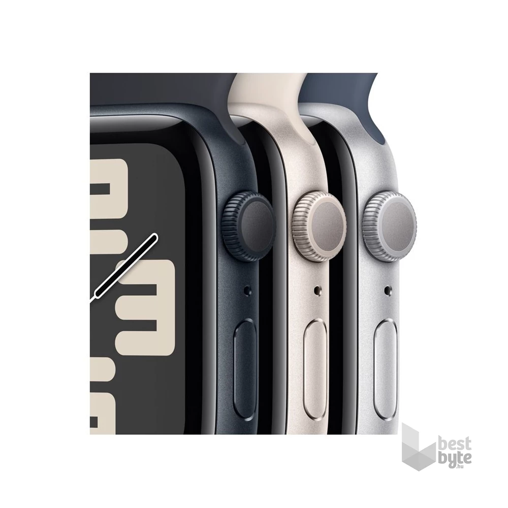 Apple Watch SE2 v2 GPS (44mm) éjfekete alumínium tok , éjfekete sport szíj (S/M) okosóra
