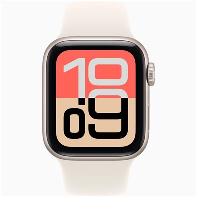 Apple Watch SE3 GPS-es (40mm) csillagfény alumínium tok, csillagfény M/L sportszíjas okosóra