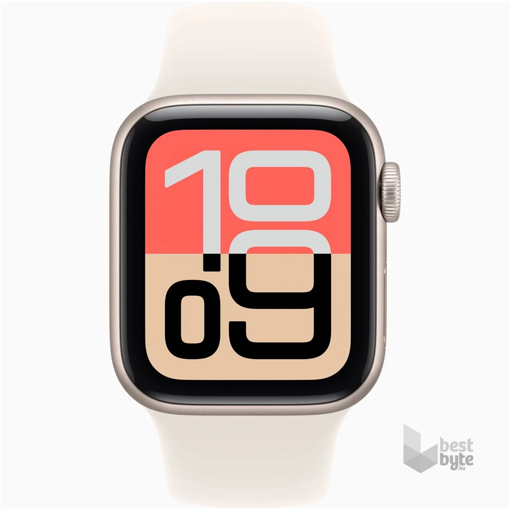 Apple Watch SE3 GPS-es (40mm) csillagfény alumínium tok, csillagfény S/M sportszíjas okosóra