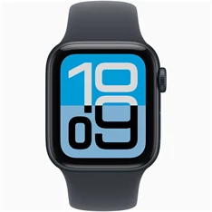 Apple Watch SE3 GPS-es (40mm) éjfekete alumínium tok, éjfekete M/L sportszíjas okosóra