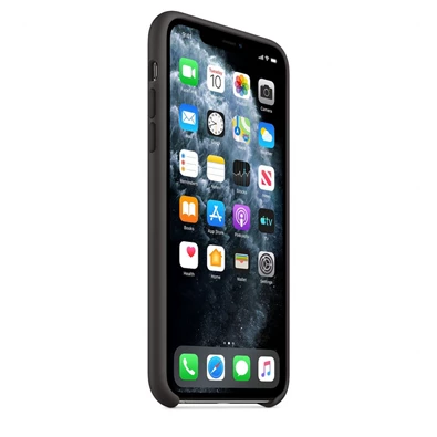 Apple iPhone 11 Pro Max fekete szilikon hátlap