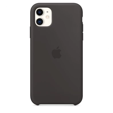 Apple iPhone 11 fekete szilikon hátlap