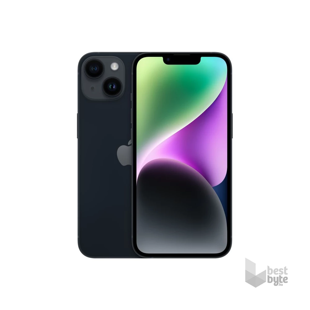 Apple iPhone 14 6/128GB Midnight kártyafüggetlen okostelefon - fekete (iOS)