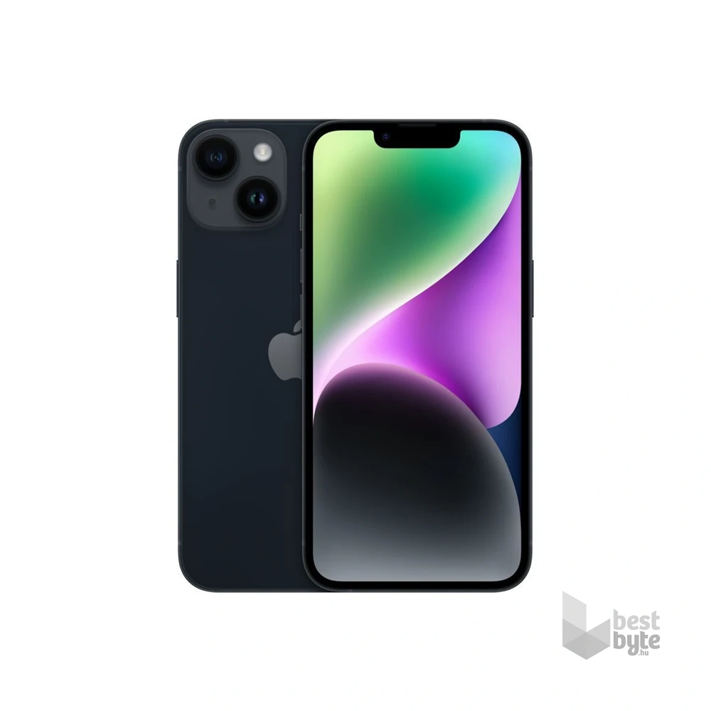 Apple iPhone 14 6/128GB Midnight kártyafüggetlen okostelefon (Használt A+) - fekete (iOS)
