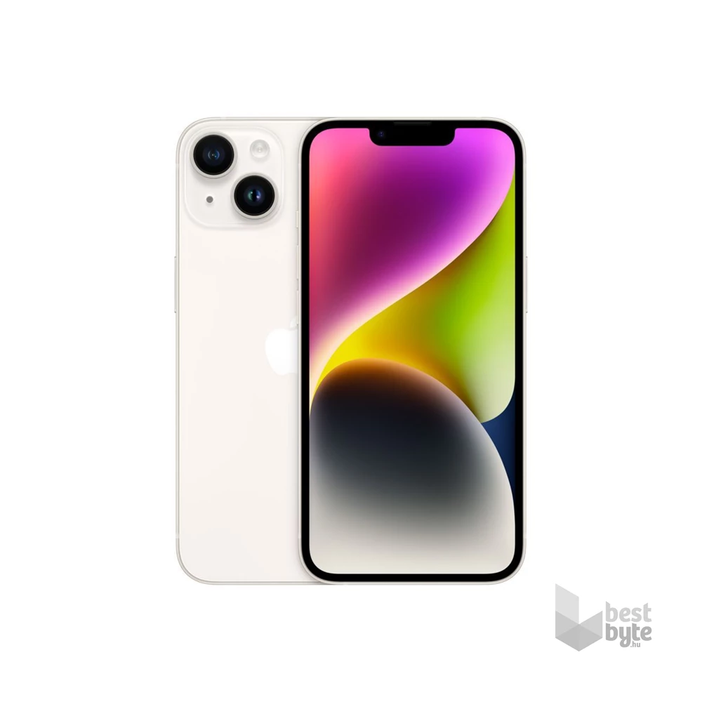 Apple iPhone 14 6/512GB Starlight kártyafüggetlen okostelefon - fehér (iOS)