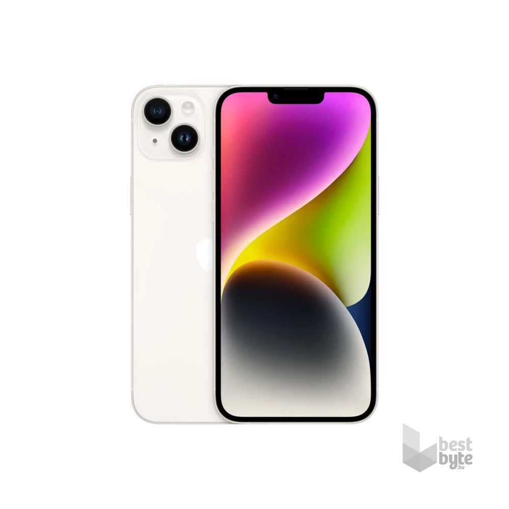 Apple iPhone 14 Plus 6/128GB Starlight kártyafüggetlen okostelefon - fehér (iOS)