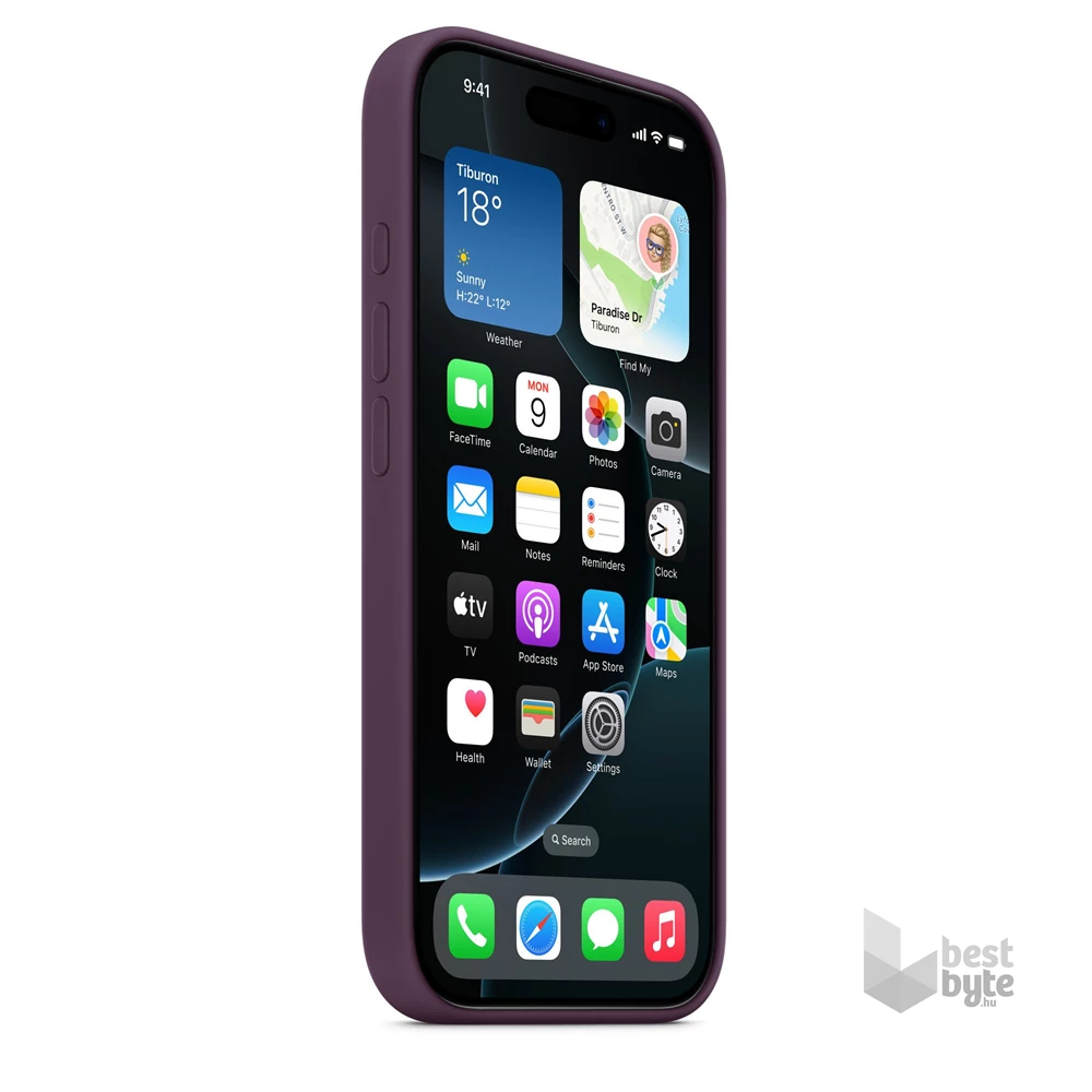 Apple myym3zm/a iPhone 16 Pro szilva szilikon MagSafe hátlap