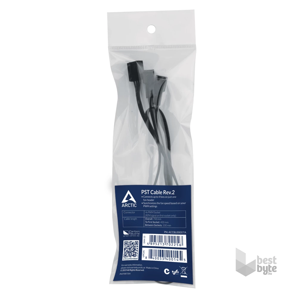 Arctic ACCBL00007A 4-Pin PWM ventilátor tápkábel elosztó