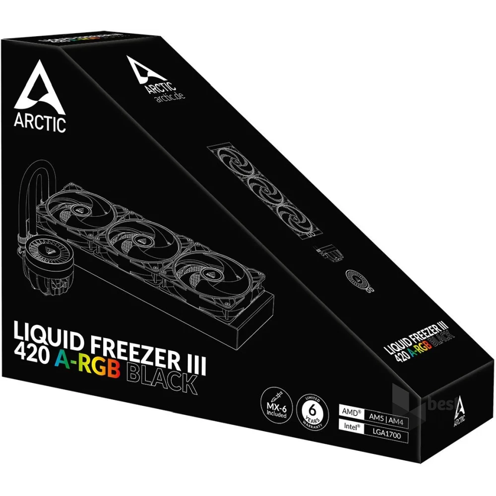 Arctic ACFRE00145A Liquid Freezer III 420 A-RGB fekete vízhűtéses processzorhűtő