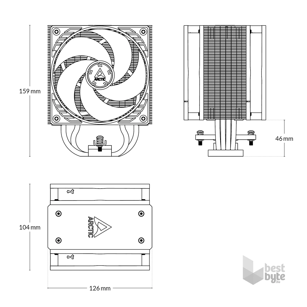 Arctic Freezer 36 A-RGB fehér processzorhűtő
