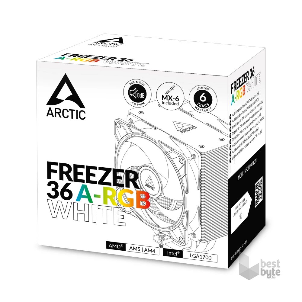 Arctic Freezer 36 A-RGB fehér processzorhűtő