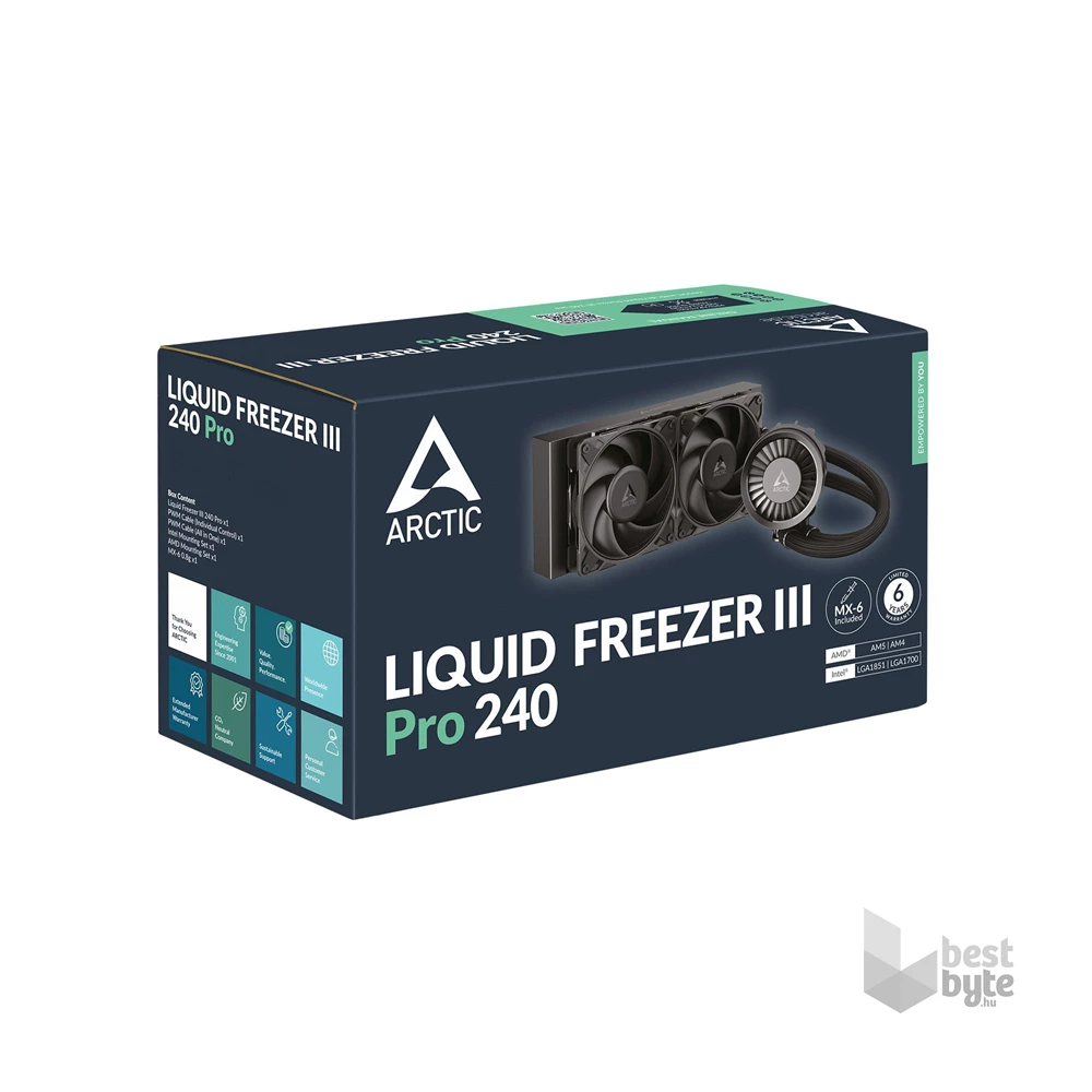 Arctic Liquid Freezer III Pro 240 fekete vízhűtéses processzor hűtő