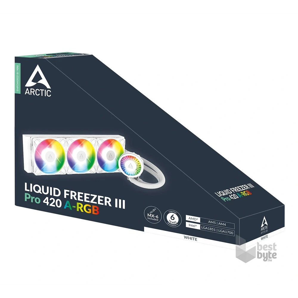 Arctic Liquid Freezer III Pro 420 A-RGB fehér vízhűtéses processzor hűtő