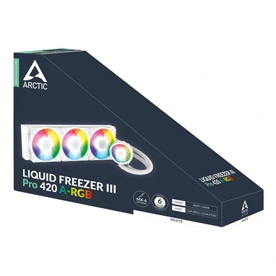 Arctic Liquid Freezer III Pro 420 A-RGB fehér vízhűtéses processzor hűtő