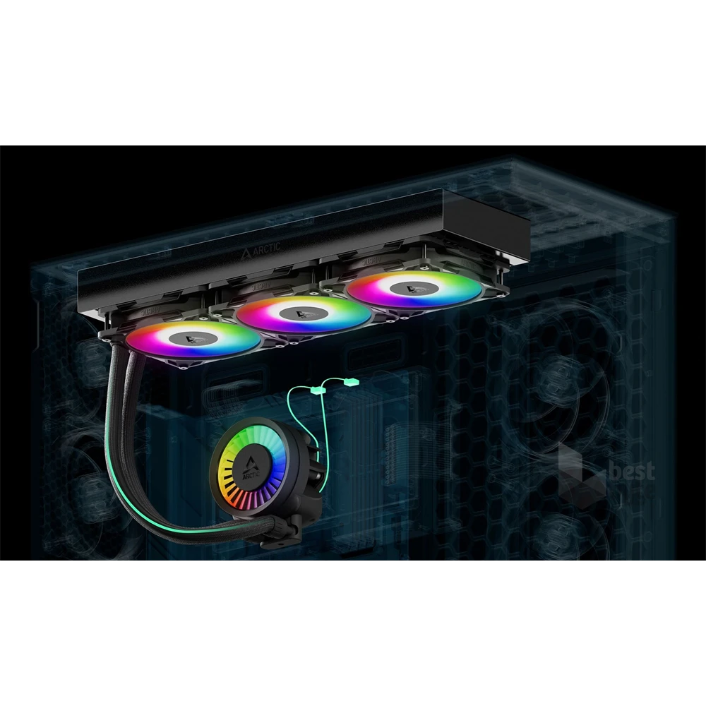Arctic Liquid Freezer III Pro 420 A-RGB fekete vízhűtéses processzor hűtő