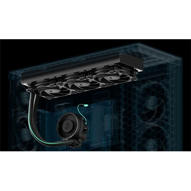 Arctic Liquid Freezer III Pro 420 A-RGB fekete vízhűtéses processzor hűtő