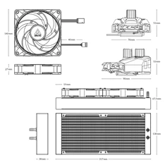 Arctic Liquid Freezer II - 280 A-RGB processzor hűtő