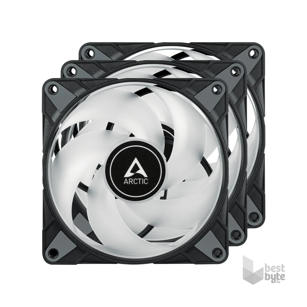 Arctic P12 PWM PST A-RGB 120mm 3db fekete ventilátor