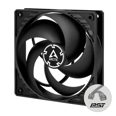 Arctic P12 PWM PST CO 120mm fekete ventilátor