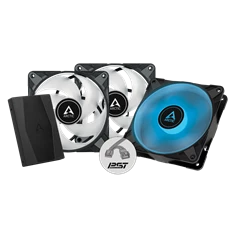 Arctic P12 PWM PST RGB 120mm 3db fekete ventilátor + controller