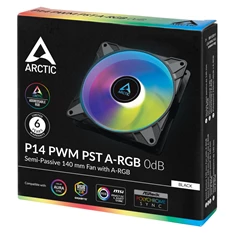 Arctic P14 PWM PST A-RGB 140mm fekete ventilátor