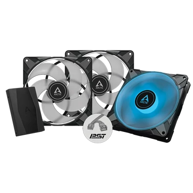 Arctic P14 PWM PST RGB 140mm 3db fekete ventilátor + controller